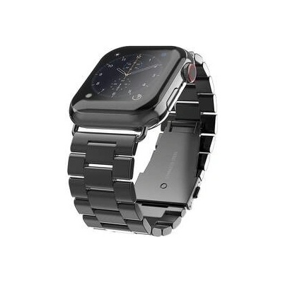 SWISSTEN kovový řemínek pro Apple Watch 42-44 mm černá 46000311