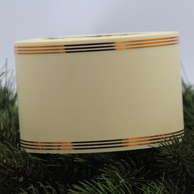 Smuteční stuha 3 pruhy - 8cm/50y - béžová tmavší - ST1377 – Zboží Dáma