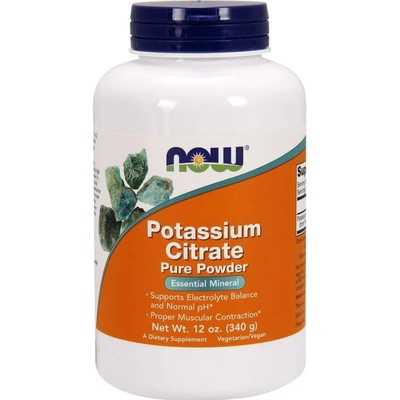 NOW Foods Potassium Citrate draslík jako citrát draselný Pure powder 340 g