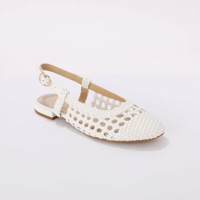Slingback baleríny bílá