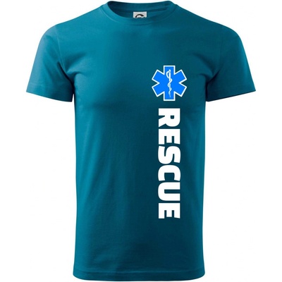 Rescue pro záchranáře Klasické pánské triko petrolejová