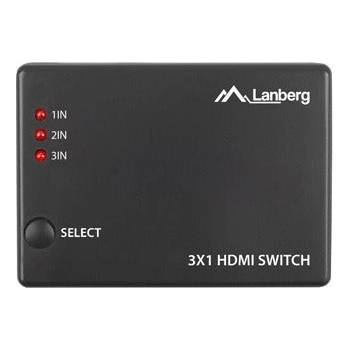 Lanberg Адаптер, Lanberg Video Switch 3x HDMI + Micro USB port + Remote Controller, black (SWV-HDMI-0003)