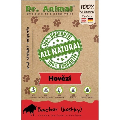 Dr. Animal Hovězí žaludek sušené masové kostky 80 g