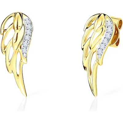 SAVICKI Обеци с крила savicki: злато. диаманти