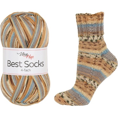 Vlna - Hep příze Best Socks 7381 béžová, modrá