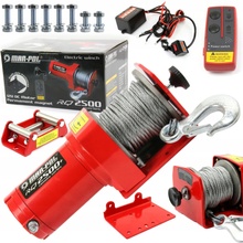 Elektrický navijak 12V Mar-Pol 2500 lbs diaľkové ovládanie 15 m