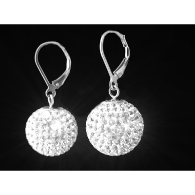Steel Jewelry náušnice krystalkové koule NS17201