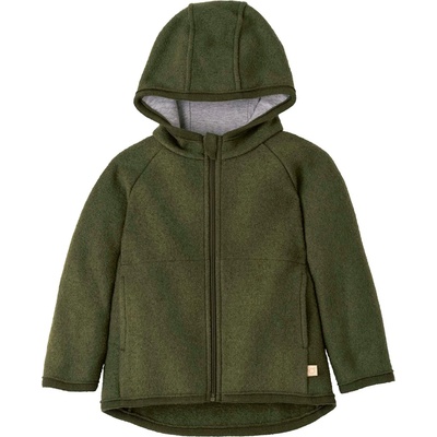 disana Детско вълнено яке disana Kid's Walk-Jacke Zipp Wool jacket - Oliv - размер 134/140 (EU) (703-6090-0716)