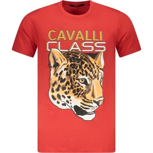 Cavalli class Тениска с къс ръкав за мъже cavalli class, Размер m, Цвят Червено (txt60ujd060_ro02000)