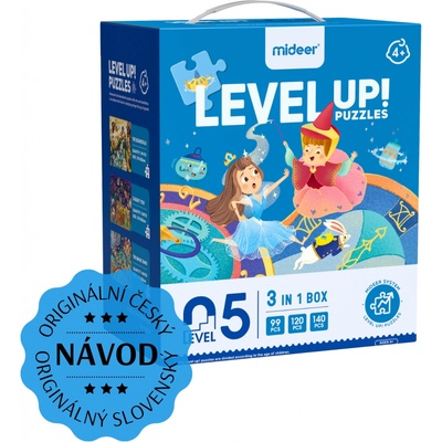 Mideer LLEVEL UP! 05 Rozprávkový svet 3v1 99 120 a 140 dielov