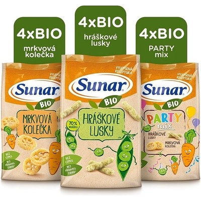 Sunar BIO chrumky mix kartón 12 x 45 g