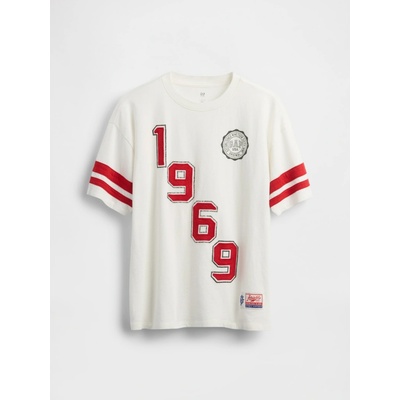 GAP dětské tričko Varsity Americana bílá