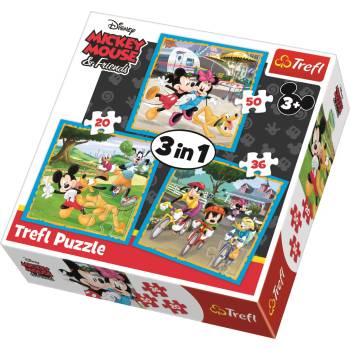 Trefl - Puzzle 3in1 Mickey Mouse - 1 - 39 piese