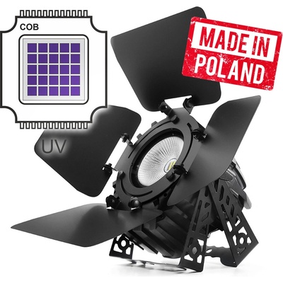 LED PAR 64 200W UV COB + BARNDOOR Mk2