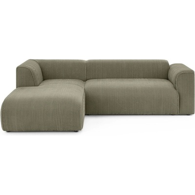 ROPEZ Зелен ъглов диван от рипсено кадифе (ляв ъгъл) Merid - Ropez (Merid Naroznik L Lewa OT tk. Lincoln 37 ( Davis ))
