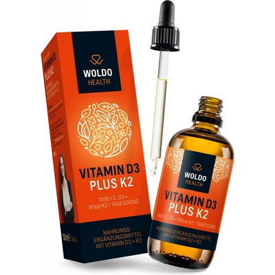Woldoshop Vitamin D3 + K2 kapky 50 ml