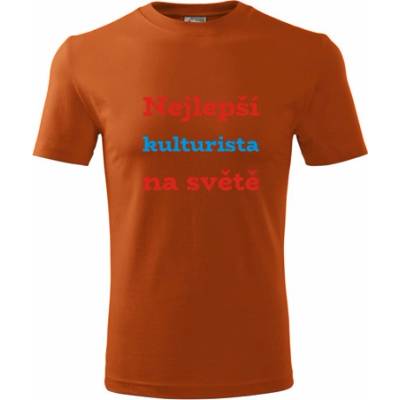 Tričko nejlepší kulturista na světě dárek pro kulturistu oranžové