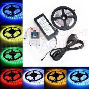  Комплект5 м RGB LED лента, FLAGLIGHT, SMD5050 60 LED/m IP20+RF контролер 10 key+адаптер 6A (1146)