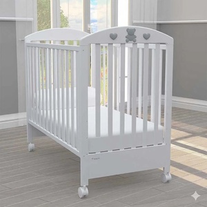 Bambino Casa Бебешко легло Bambino Casa - Bella, Bianco-Grigio (2514) - baby