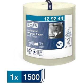 Tork 129244 W1 2 vrstvá zelená 1500 útržků