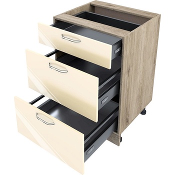 ИРИМ Долен кухненски шкаф Сити АРФ-Бежово гланц-05-54 60 см