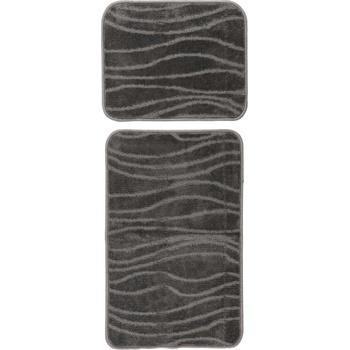 Lalee Постелка за баня Bari BAR 102, 50х120, тъмно сива (BAR102GRE50120/SET)