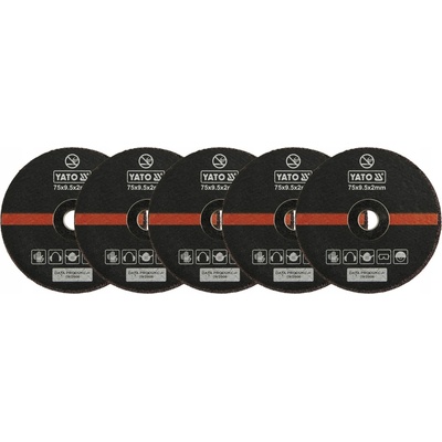 Yato Rezný kotúč 75 x 9,5 x 2,0 mm YT-0993 5 ks