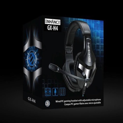 Гейминг слушалки с микрофон за PC и лаптопи - Enhance GX-H4 Gaming Headset with Microphone (черен-син) (ENGXH40100BKEW)