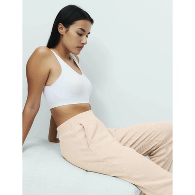 Marks & Spencer Ребрести пижамени панталони с маншетен ръб Marks & Spencer сметанова Marks & Spencer | Bezhov | ЖЕНИ | S REG