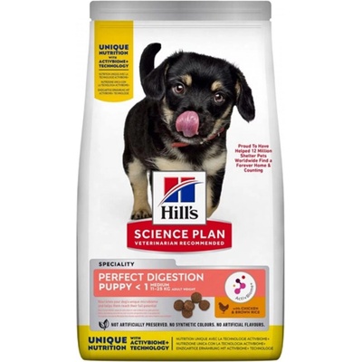 Hill's Science Plan Perfect Digestion Medium Puppy за кученца от средни породи, с пилешко и кафяв ориз , за бременни или кърмещи кучета 12kg