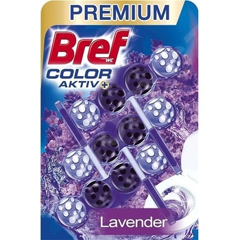 Bref Color Aktiv tuhý WC blok Lavender 3 x 50 g