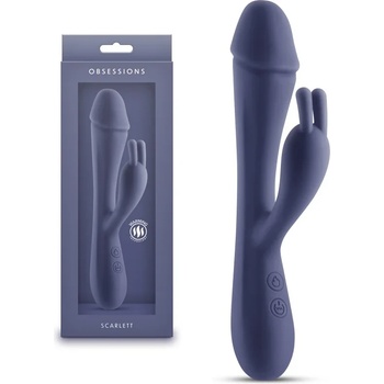 Image 1 of Вибратор с клитор стимулатор, затоплящ се, 20см. - Obsessions Scarlett Dark (NSTOYS1115)