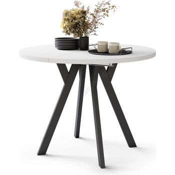 Mazzoni Разтегателна трапезна маса artur бяла/черна (mz0104)