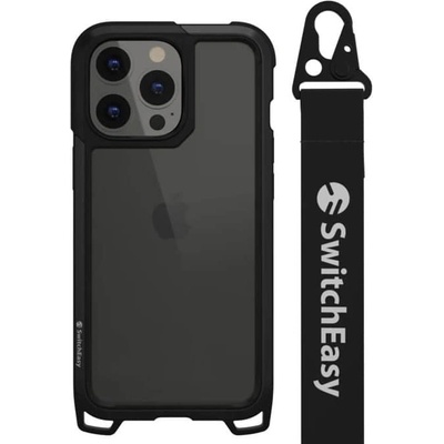 SwitchEasy Калъф за Apple iPhone 13 Pro, хибриден, SwitchEasy Odyssey Classic Black Case (GS-103-209-114-190), удароустойчив, с връзка и карабинер, черен (GS-103-209-114-190)
