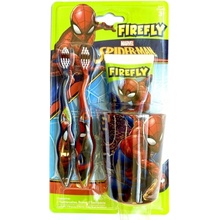 Spiderman Firefly kartáček na zuby 2 kusy + zubní pasta 75 ml + kelímek darčeková sada