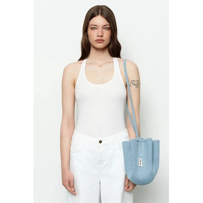 Ruslan baginskiy чанта дамска от деним Ruslan Baginskiy Denim HatBag (BBCT075.C.JNS.120JNS.FL)