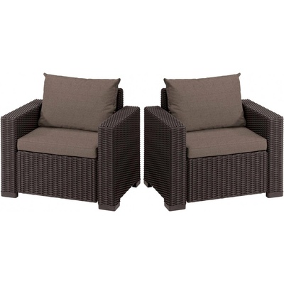 KETER Zahradní křeslo California Mix & Match Chair 83 x 68 x 72 cm 2ks hnědá