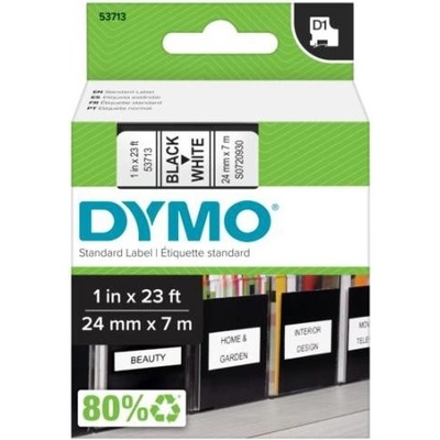 Samolepiaca páska Dymo D1 24 mm biela/čierna