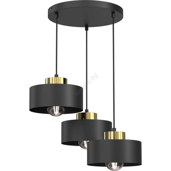 Luminex Пендел MARTI 3xE27/15W/230V черен/златист (LU9999A)