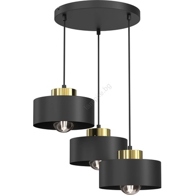 Luminex Пендел MARTI 3xE27/15W/230V черен/златист (LU9999A)