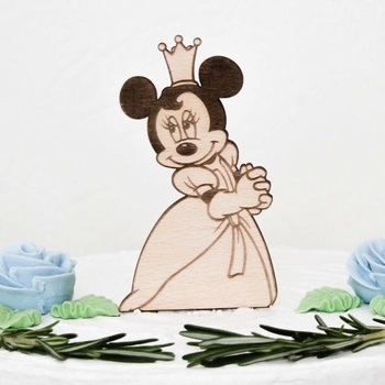 Drevená figúrka na tortu - Minnie Mouse