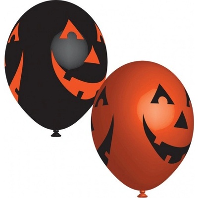 Amscan Latexové balonky Halloween Černé a oranžové 28 cm