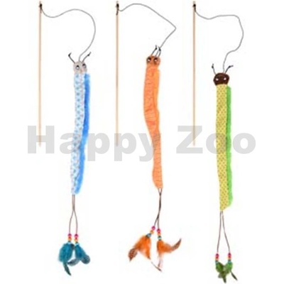 FLAMINGO Hračka pro kočky Kirk škádlítko se stonožkou 40x5x96cm