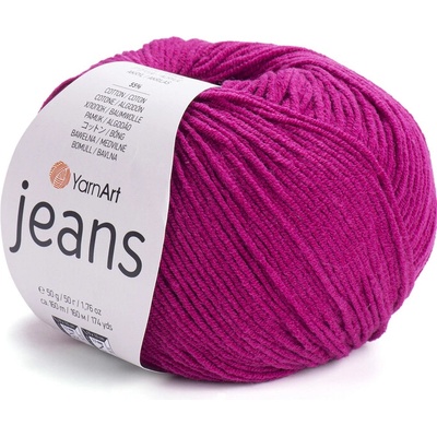 Yarn Art příze YarnArt Jeans 91 fuchsiově fialová