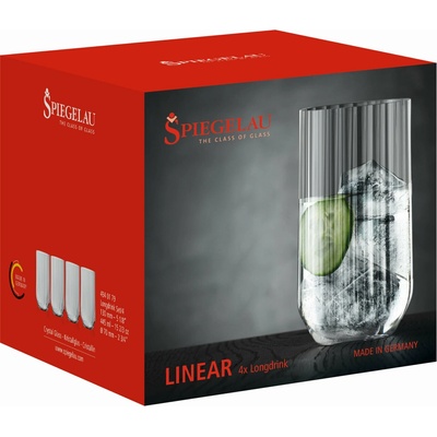 Spiegelau Pohár na long drink LINEAR číry 4 x 445 ml