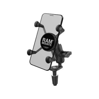 kompletní sestava držáku RAM Mounts X-Grip s uchycením do krku řízení motocyklu