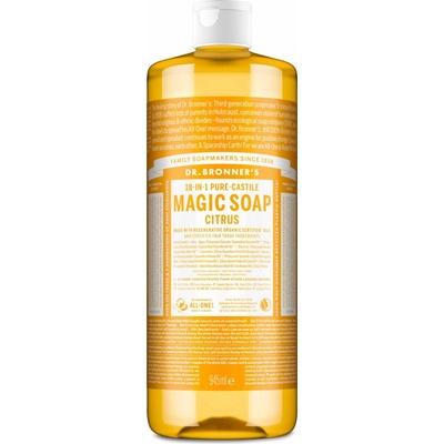 Dr. Bronner's přírodní tekuté mýdlo s pomerančem a citrusy 18v1 945 ml