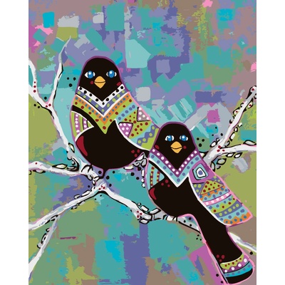 ZUTY Malování podle čísel MATKA S PTÁČETEM JONNA JAMES Rozměr 80 x 100 cm Rámování vypnuté plátno na rám