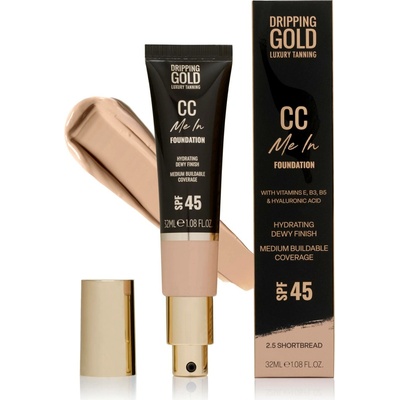 Dripping Gold Lehký hydratační make-up a CC krém SPF 45 Me In CC Foundation 2.5 Shortbread 32 ml