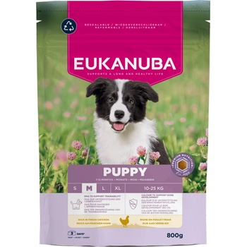 Eukanuba Puppy Medium kura 0,8 kg